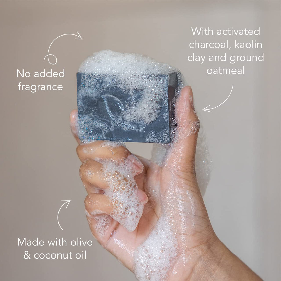 Ethique Eco-Friendly Bodywash Bar (Charcoal, Kaolin & Oatmeal) 4.23 oz