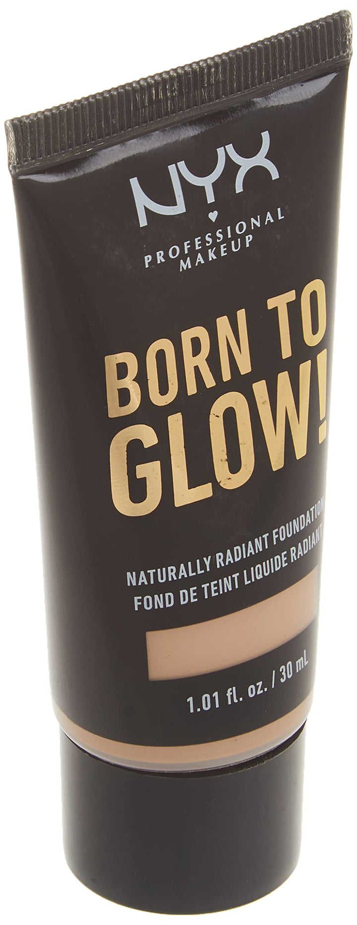 NYX PROFESSIONAL MAKEUP Born To Glow Naturally Radiant Foundation, Medium Coverage - Porcelain
