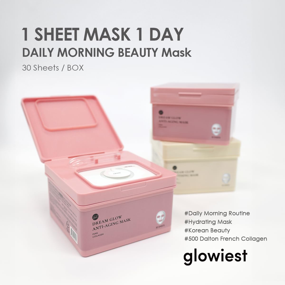 glowiest DREAM GLOW BEAUTY MASK (30ea) (Collagen+PRDN)