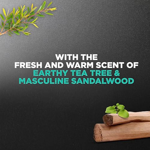 DOVE MEN + CARE Body and Face Wash Invigorating Revive 3N1 3 Count with Tea Tree Oil, with 24-Hour Nourishing Micromoisture Technology, 30 oz