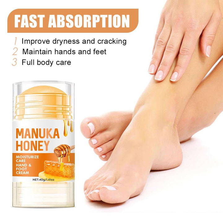 60% Urea Cream - Manuka Honey Foot Hand Cream Stick for Dry & Cracked Feet Elbows Knees Heels Hands, Hydrates & Nourish Foot Care for Softening and Moisturizing, Removing Calloused Skin, 1.41 oz