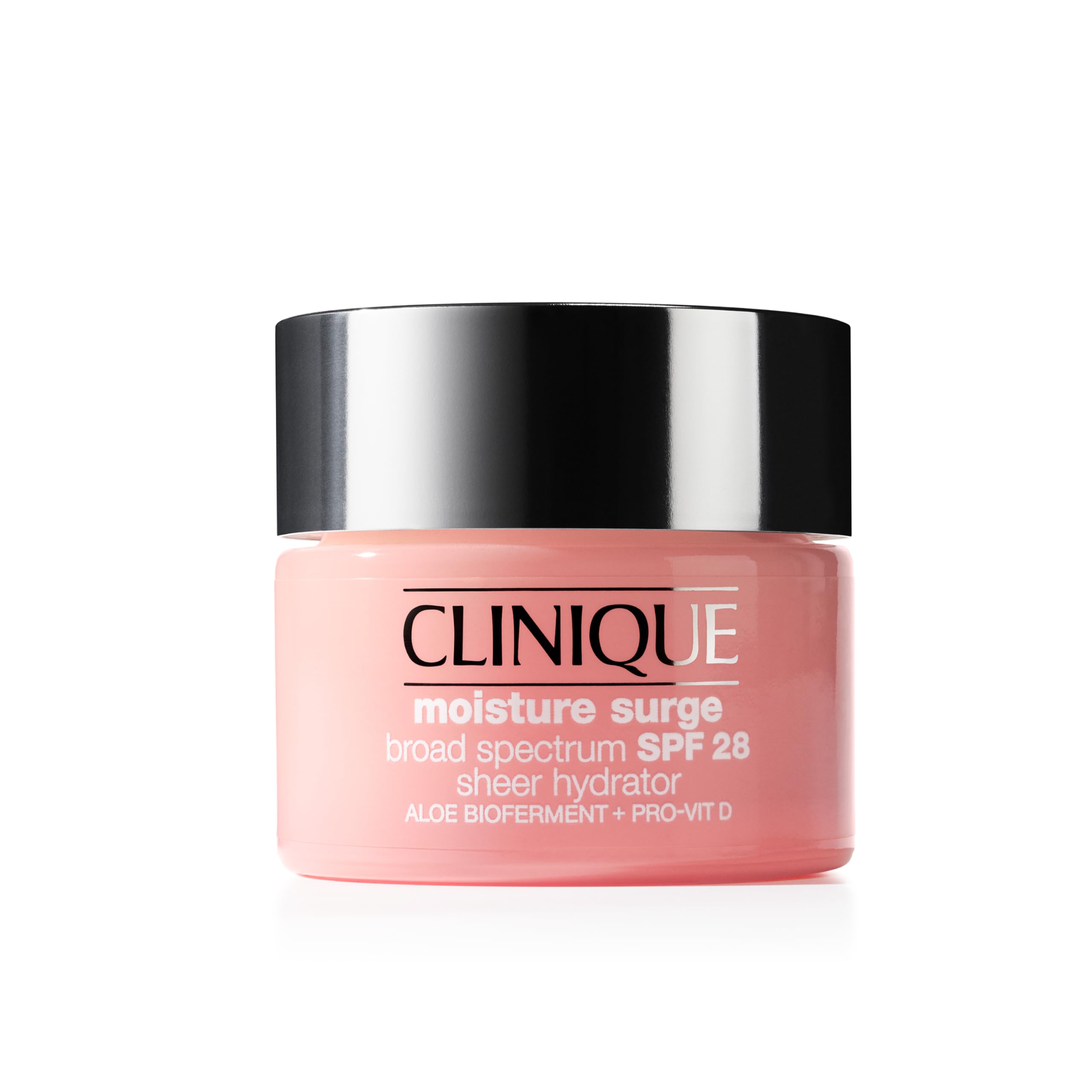 Clinique Moisture Surge Broad Spectrum SPF 28 Sheer Hydrator Face Moisturizer With Hyaluronic Acid, Aloe Bioferment + Provitamin D | Hydrating + Protecting, 1.7 Ounce