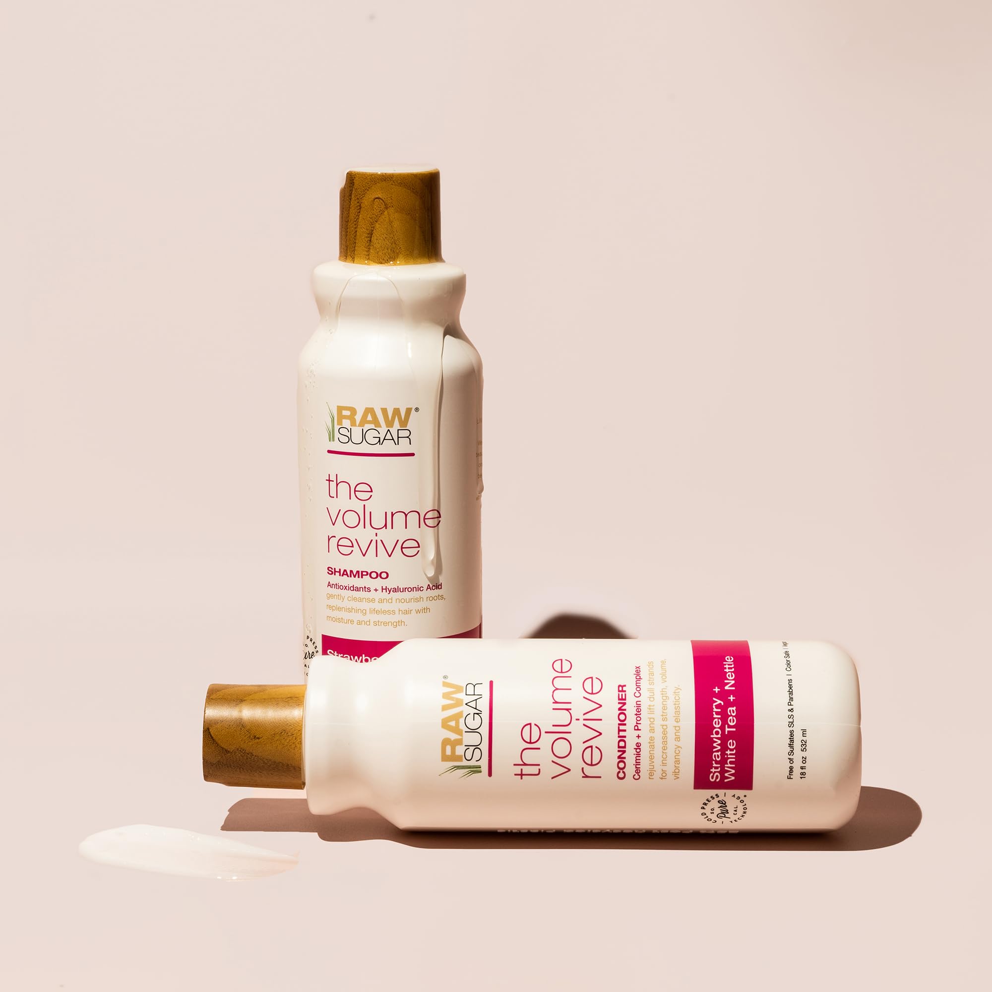 Raw Sugar Volume Revive Shampoo and Conditioner Set (18 Fl. Oz) + Not So Dry Shampoo, Formulated without Sulfates + Parabens, Cruelty Free & Vegan - 18 Fl. Oz.