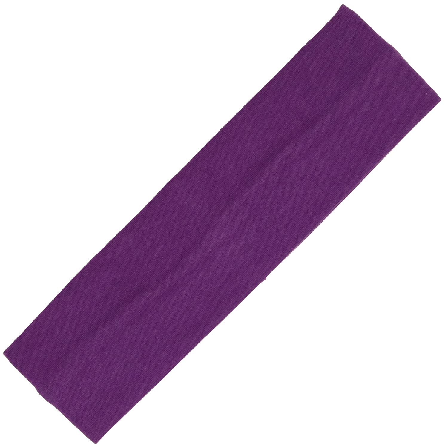 Kenz Laurenz Soft and Stretchy Elastic Cotton Headbands, (Pack of 12) - Purple