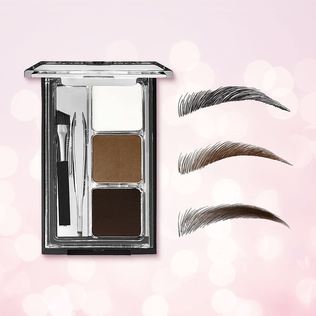Wet n Wild Ultimate Brow Kit, Eyebrow Kit to Shape, Define and Fill the Eyebrows, Kit with 1 Brow Wax, 2 Fixing Powders, 1 Brush and 1 Tweezers, Vegan Product, Ash Brown Paraben & Cruelty-20g