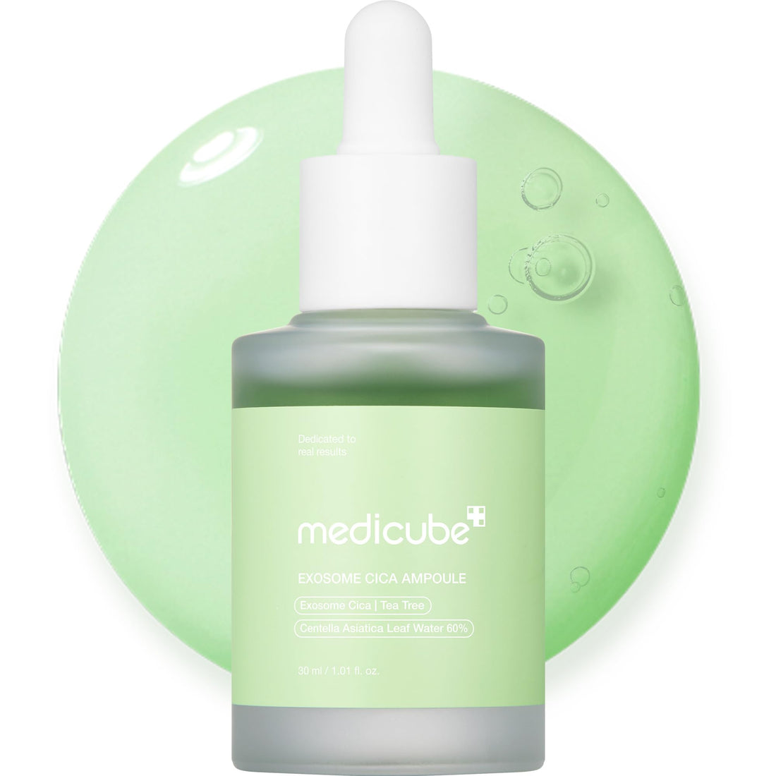 Medicube Exosome Cica Tea Tree Ampoule for Sensitive Skin with Centella Asiatica help reduce redness and breakouts. Low-irritating, Moisturizing & Soothing Serum | Korean Skincare | 30ml