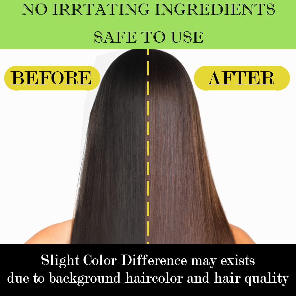 ALINICE Gray Hair Shampoo - Enriched Dye Formula with Natural Ingredients - Long Lasting & DIY 500ml (dark brown)