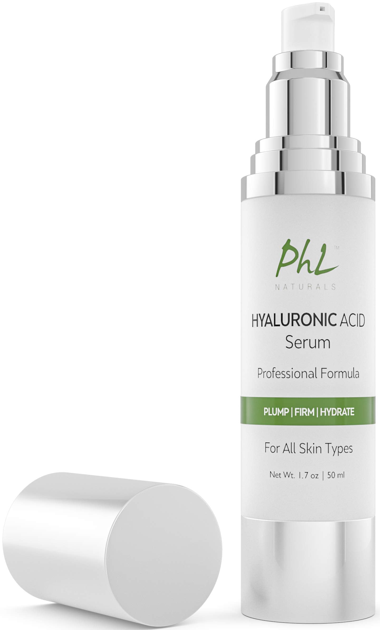 Hyaluronic Acid Serum for Face - (1.75 fl oz / 50 ml) with Vitamin C and E, Anti-Aging Line Correcting Serum - Boosts Hydration, Plumps Skin to Fill in Fine Lines and Wrinkles