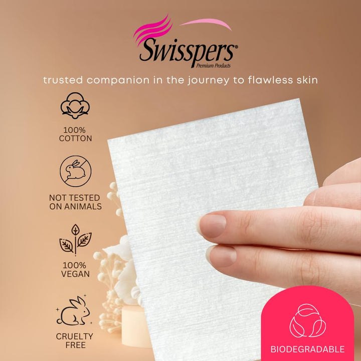 Swisspers Premium Cotton Facial Cleansing Pad, 50-Count (Pack of 6)