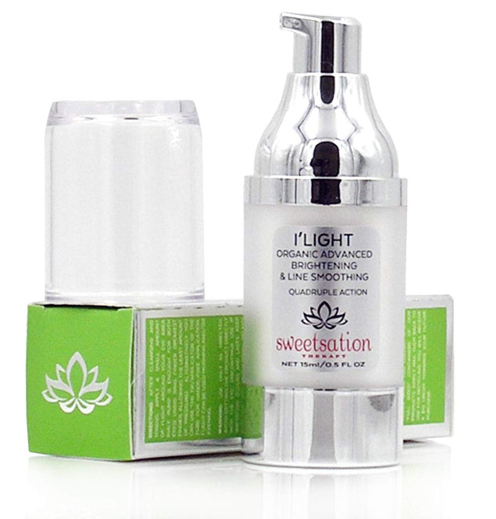 ILight Organic Advanced Illuminating and Line Smoothing Eye Treatment, The BEST Eye Cream For Dark Circles, Puffiness and Fine lines. With Caffeine, Caviar, Arnica, CoQ10 and Reishi. 0.5oz