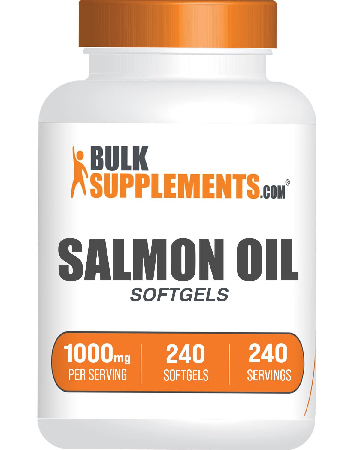 BulkSupplements.com Salmon Oil Softgels - Wild Alaskan Salmon Oil, Salmon Oil 1000mg, Salmon Oil Capsules - Omega 3 Supplement, Gluten Free, 1 Softgel per Serving, 240 Softgels