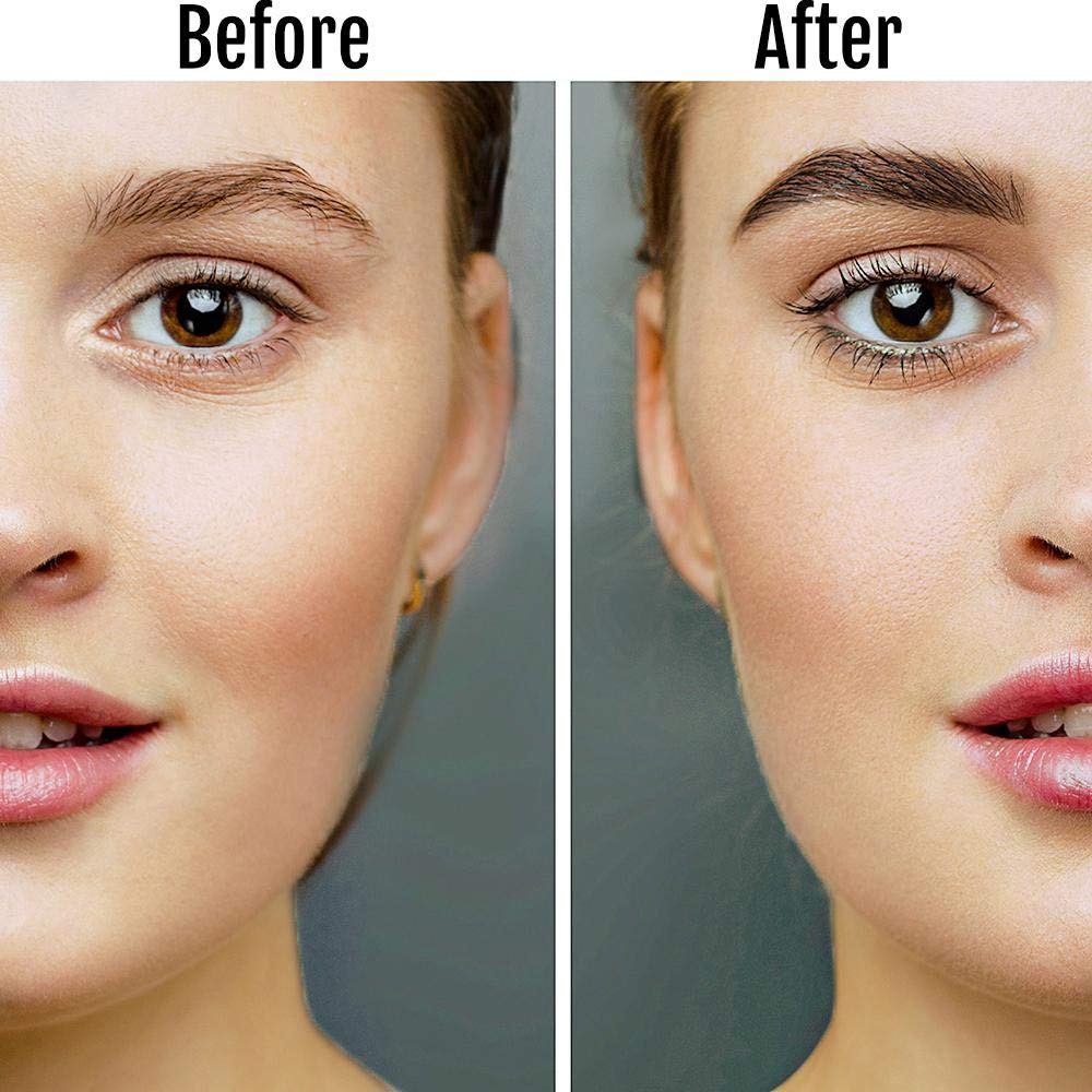 Deep Brown : Best Organic 100% Natural Vegan Brow Tint Makeup, Made in USA, Brow Powder by BaeBlu, Deep Brown