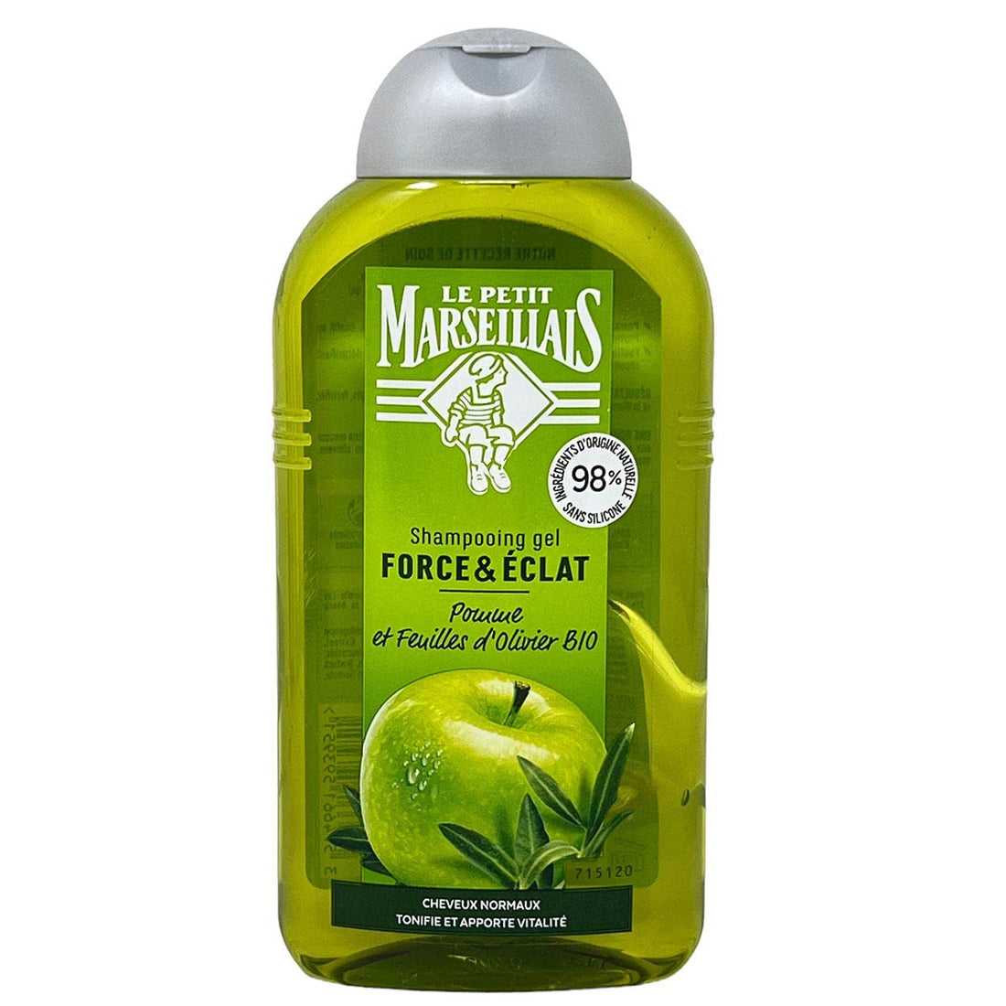 Le Petit Marseillais French Shampoo - Apple Extract and Olive Leaf - Normal Hair 8.4 oz