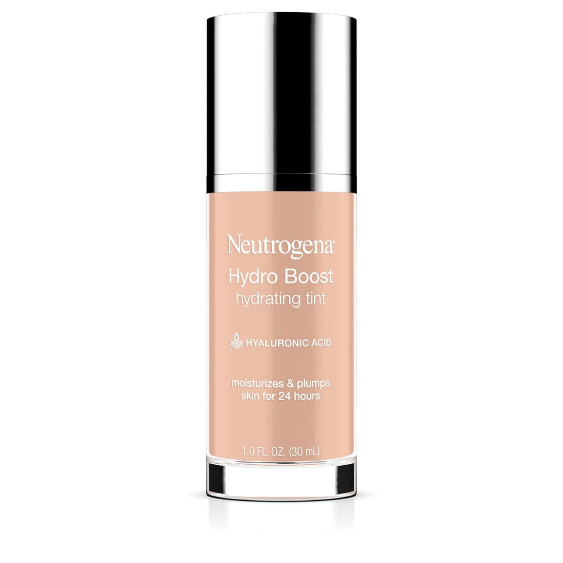 Neutrogena Hydro Boost Hydrating Tint Foundation Makeup for Dry Skin, with Hyaluronic Acid, Lightweight Oil-Free Water Gel, Non-Comedogenic, 20 Natural Ivory, 1.0 fl. oz
