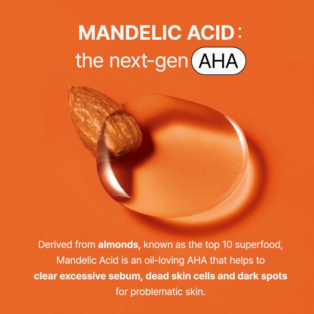 [BY WISHTREND] 5% Mandelic Acid Gentle Exfoliating Toner | AHA BHA with CICA, Licoric Root, Hyaluronic Acid, Beta-Glucan for Sensitive Skin with Dark Spots & Dullness & clogged pores,150ml