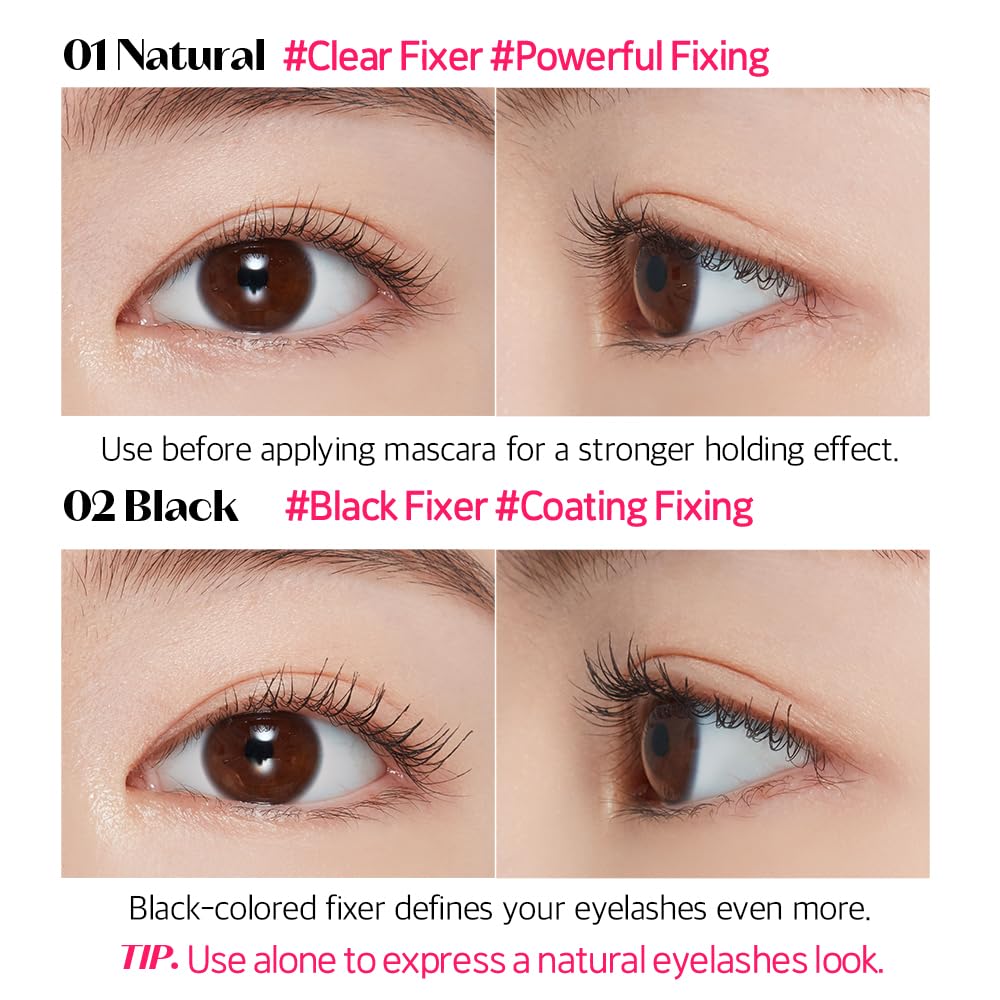 ETUDE Dr. Mascara Fixer #02 Black | Long-Lasting Smudge-Proof Mascara Fixer with Care Effect | Eyelash Primer | Korean Makeup, Kbeuaty, Perfect for Gift