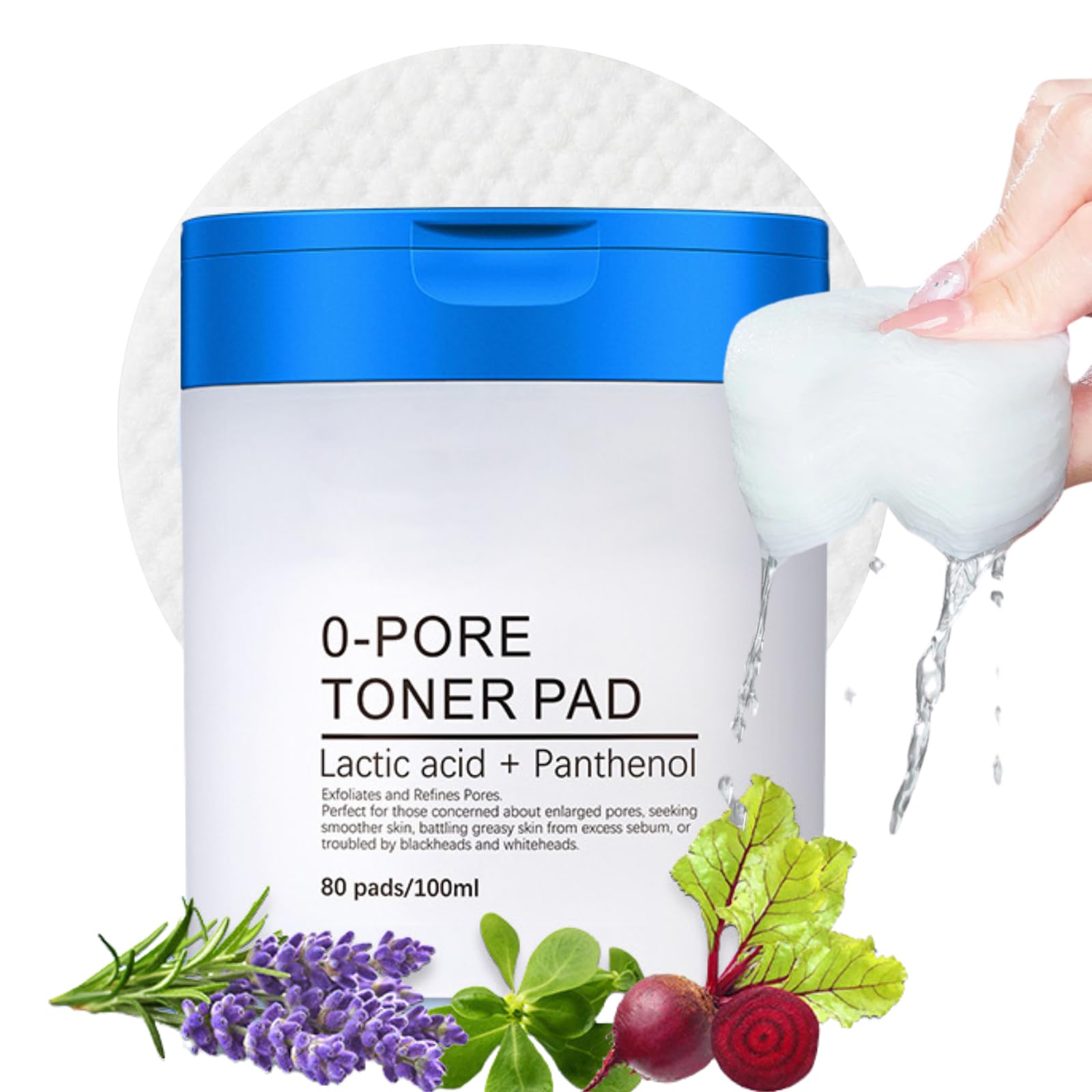 Zero Pore Pads Korean Skin Care - Facial Toner Pads for Exfoliation & Care - Gentle Exfoliating Pad for Face With 4.5% AHA & 0.45% BHA, Pore Minimizer (80 Piece)