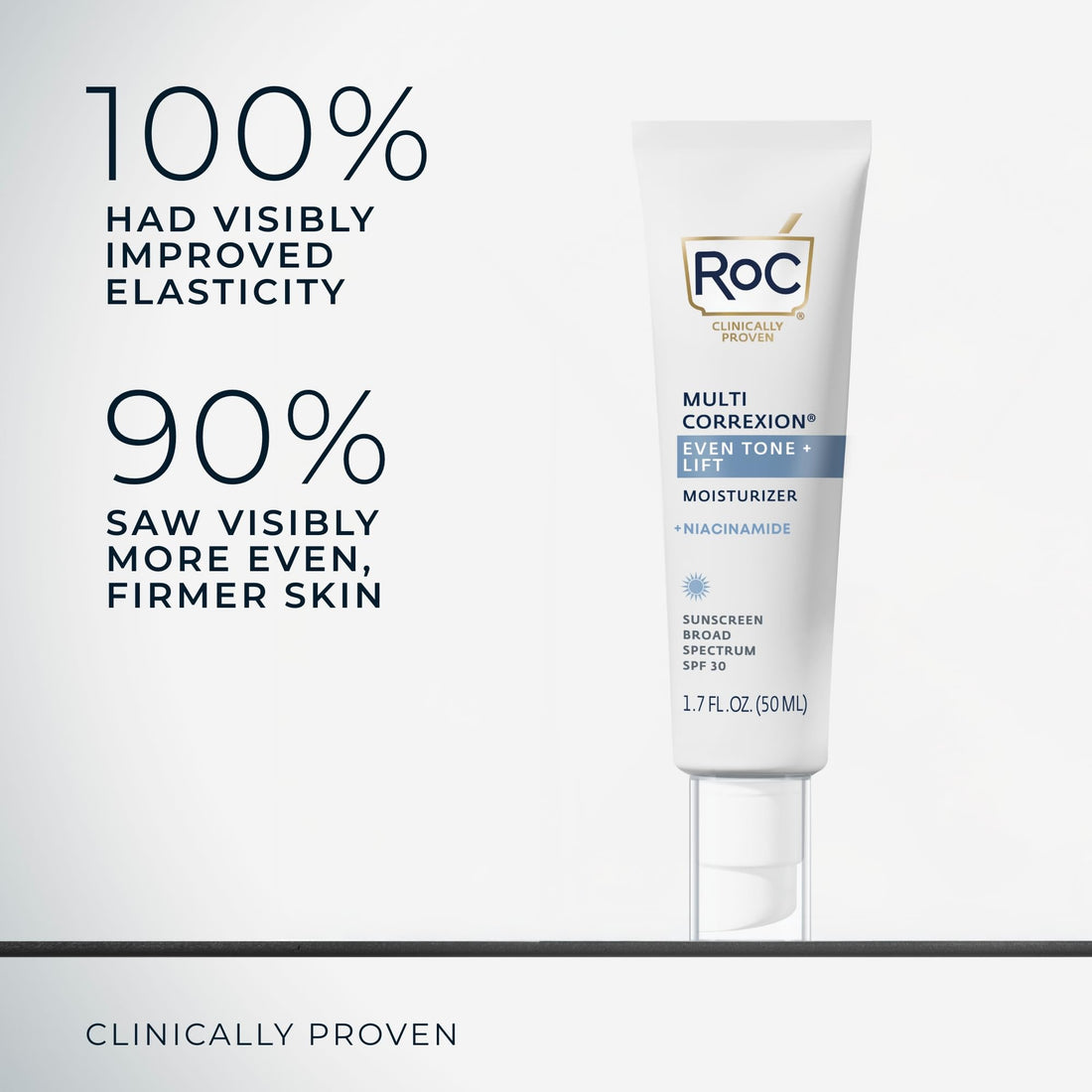 RoC Multi Correxion 5 in 1 Anti-Aging Daily Face Moisturizer with Broad Spectrum SPF 30 & Shea Butter, Skin Care Routine, (1.7 oz) with Night Cream Packette (Packaging May Vary)
