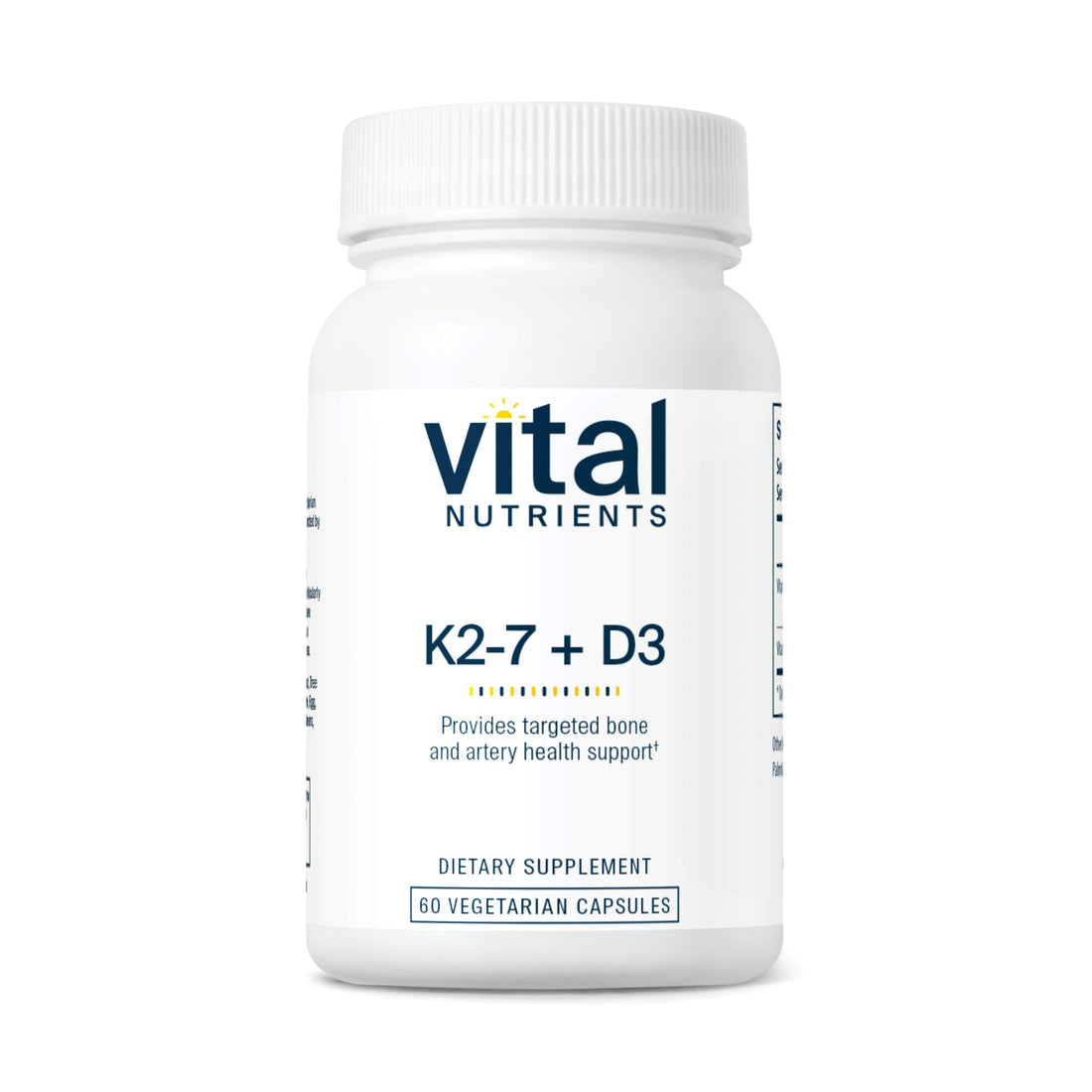 Vital Nutrients Vitamin D3 + K2 | 2000 IU | Vitamin D3 K2 Supplement | Vitamin D Complex for Healthy Calcium Levels, Muscle & Bone Health | Gluten, Dairy, Soy Free | 60 Capsules