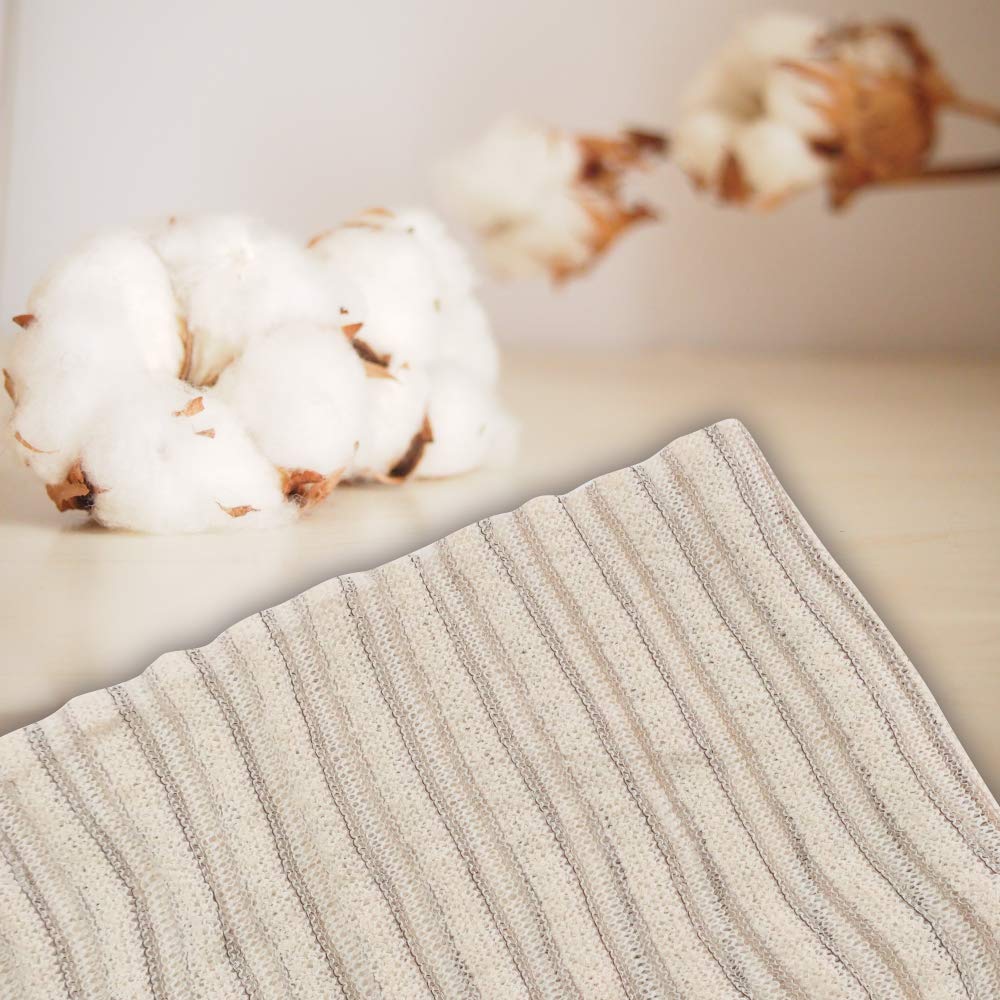 [Made in Japan] Exfoliating Bath Cloth Charcoal Organic Nylon Cotton Rayon 4.30 x 11.02 (28 x 110 cm) makes Fluffy Foam for Scrubber and dead skin cell remover (soft touch oragnic cotton)