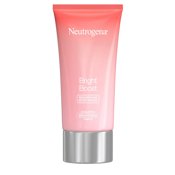 Neutrogena Bright Boost Resurfacing Facial Exfoliator with Glycolic and Mandelic AHAs Gentle Skin Resurfacing Face Cleanser for Bright Smooth Skin, Micro Polish, 2.6 Fl Oz