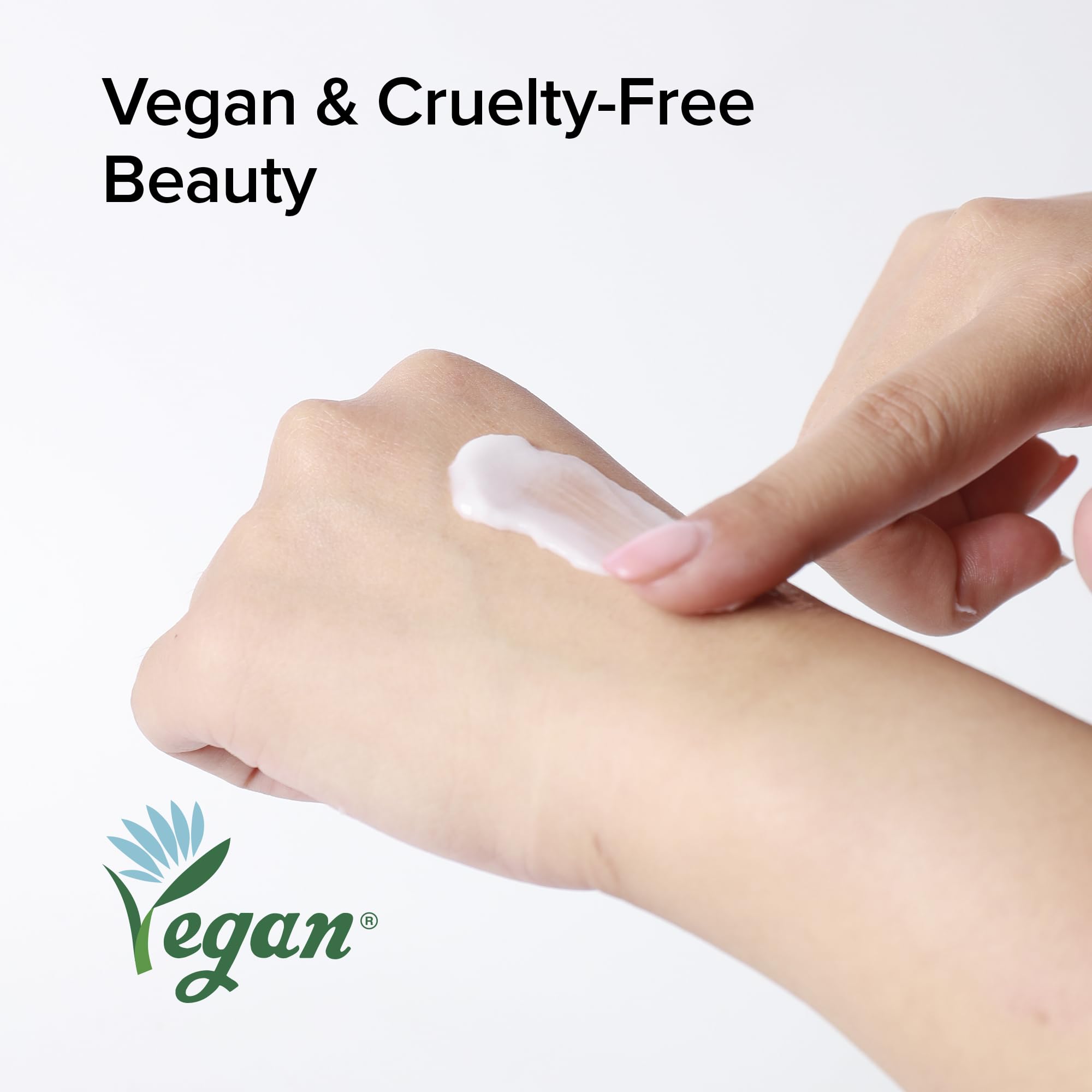 QFORET Vegan Hydrating Gel Cream – Korean Moisturizer with Hyaluronic Acid, Ceramide & Plant-Based Mucin for Dry and Sensitive Skin, 65% Plant Extracts, 2.36oz