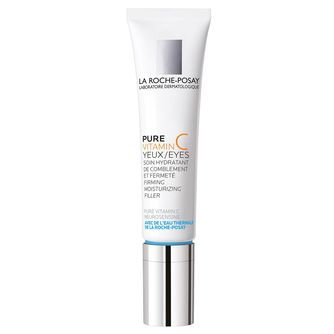 La Roche-Posay Redermic C Pure Vitamin C Eye Cream with Hyaluronic Acid to Reduce Wrinkles for Anti-Aging Effect, 0.5 Fl Oz (Pack of 1)