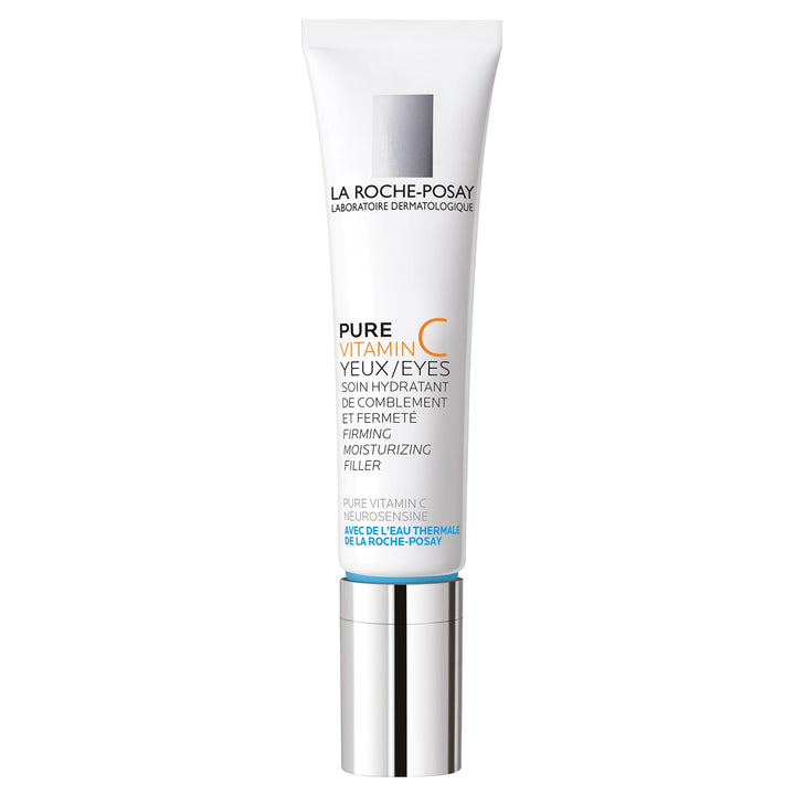 La Roche-Posay Redermic C Pure Vitamin C Eye Cream with Hyaluronic Acid to Reduce Wrinkles for Anti-Aging Effect, 0.5 Fl Oz (Pack of 1)