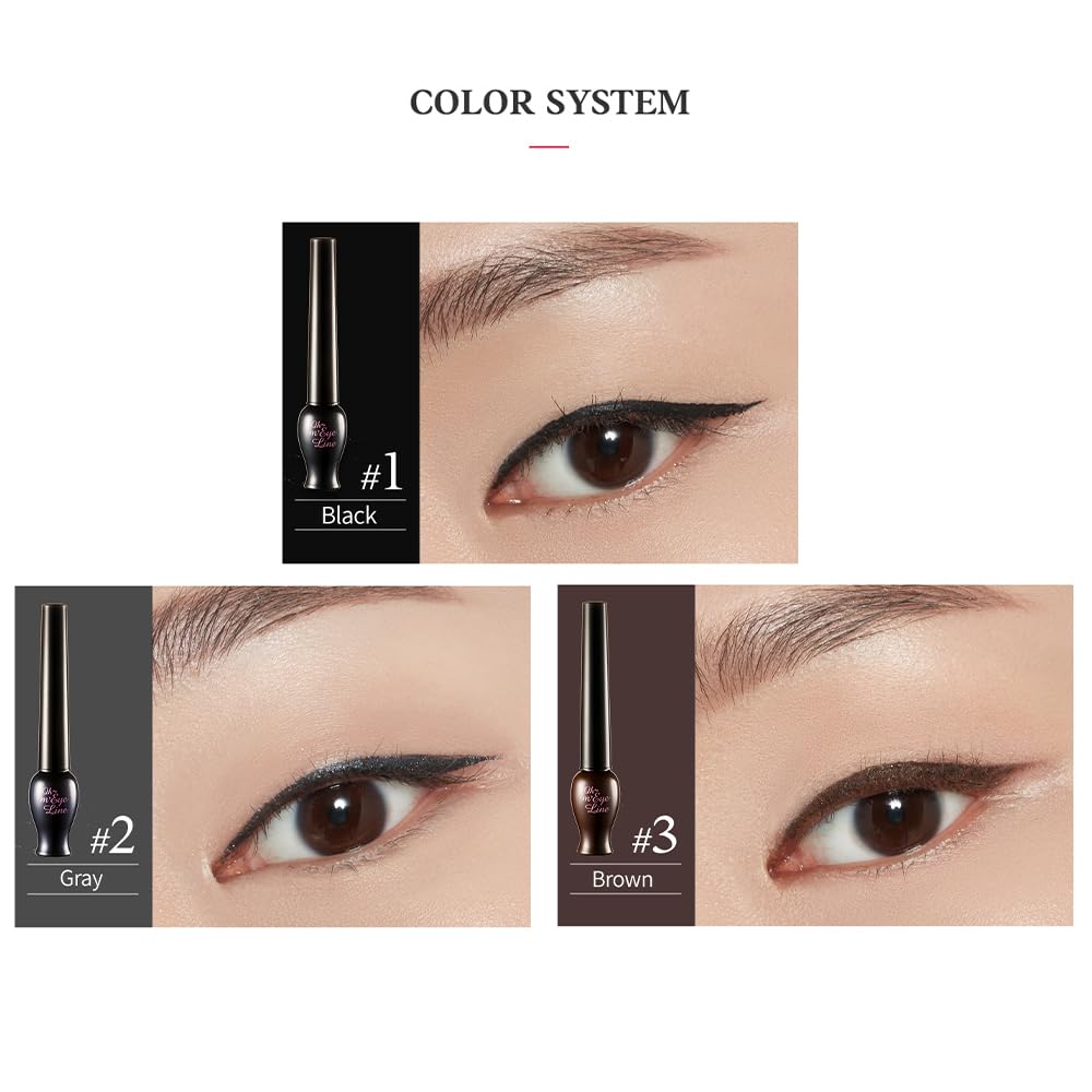 ETUDE OH M'EYE LINE NEW - Waterproof, Smudgeproof & Long lasting|Quick Drying Eye Liner|Easy & Precise Application|Lasts Up To 10 Hours|Korean Makeup| Gray,5ml