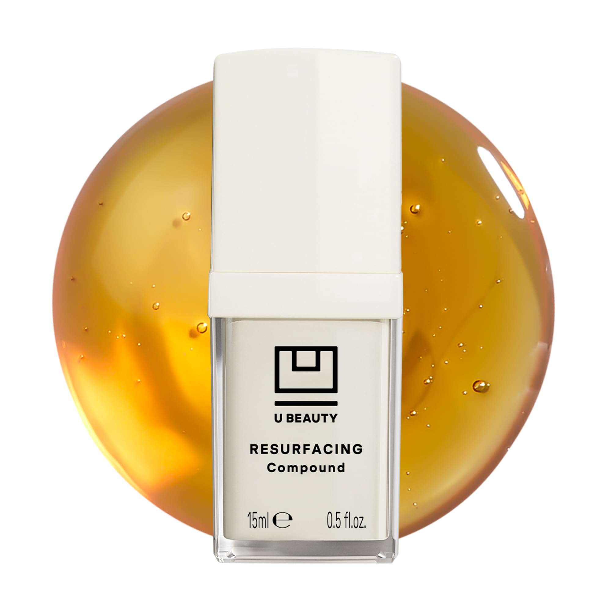 U Beauty Resurfacing Compound Serum - Renew & Illuminate Face Serum - Advanced 8-in-1 Formula with Vitamin C, Retinol, Hyaluronic Acid, & Peptides - Targets Fine Lines, Pores 0.5 fl oz