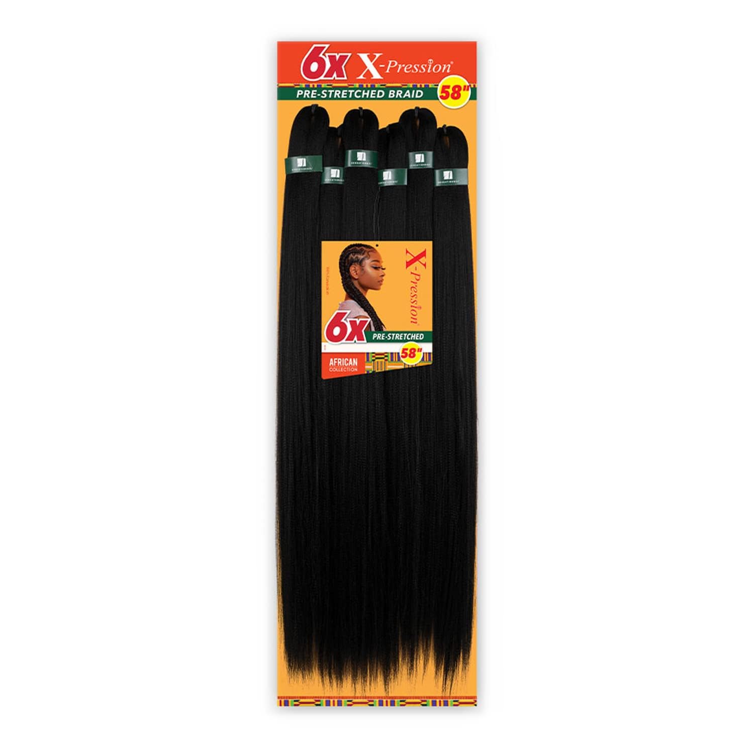 Sensationnel X-pression prestretched braiding hair - 6x braid 58 inch all kanekalon flame retardant synthetic braid for box braids and twists (2 DARKBROWN)
