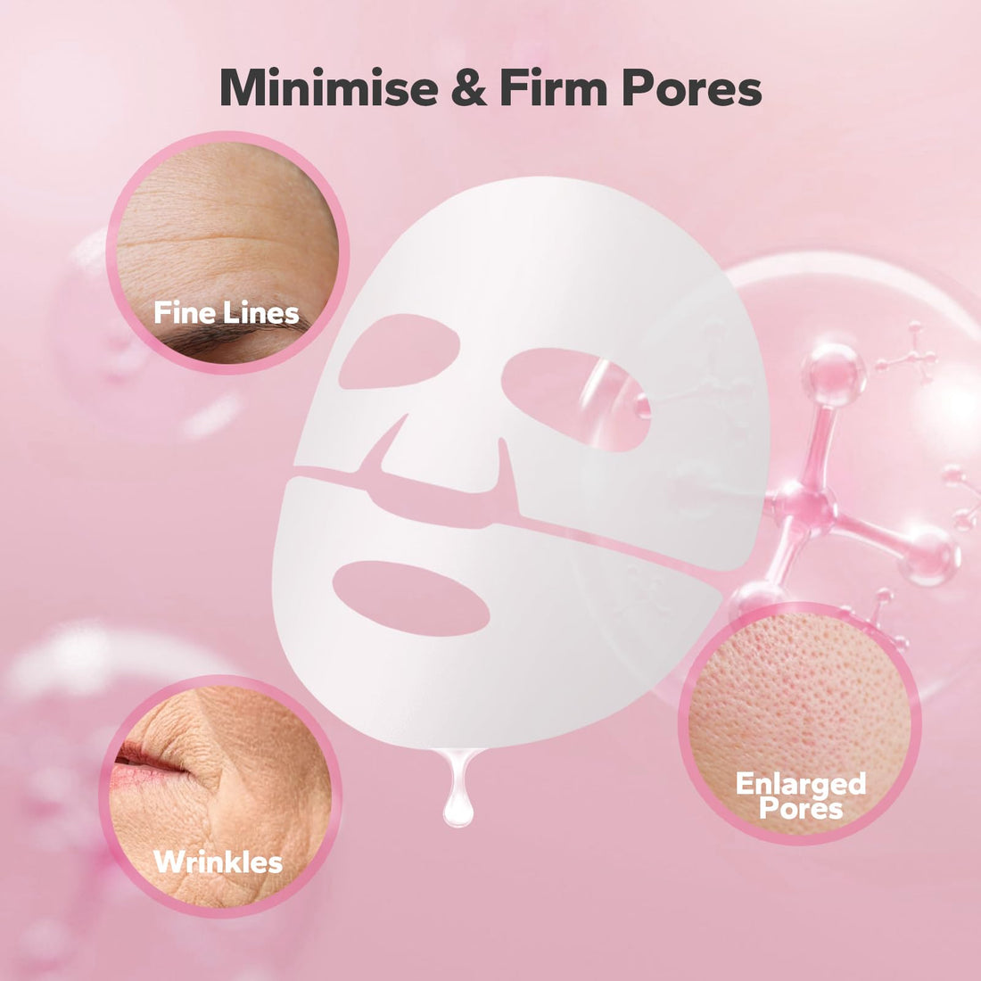 FairyFace Bio-Collagen Face Mask (5 Count), Deep Collagen Anti-Wrinkle Lifting Mask, Overnight Face Mask, Bio-Collagen Moisturising Mask, Boosts Elasticity & Hydrates, Collagen Night Wrapping Mask