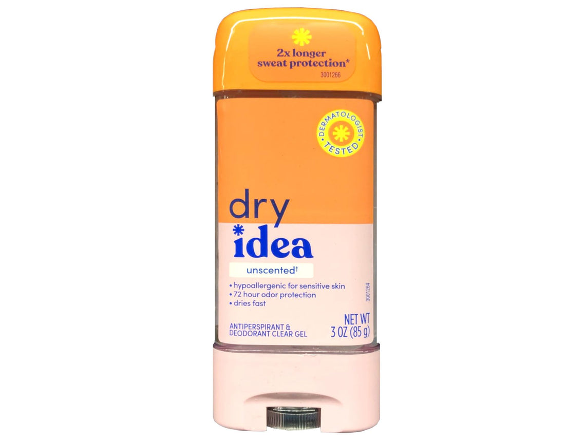 Dry Idea Advanced Dry Unscented Antiperspirant and Deodorant Clear Gel, 3 oz