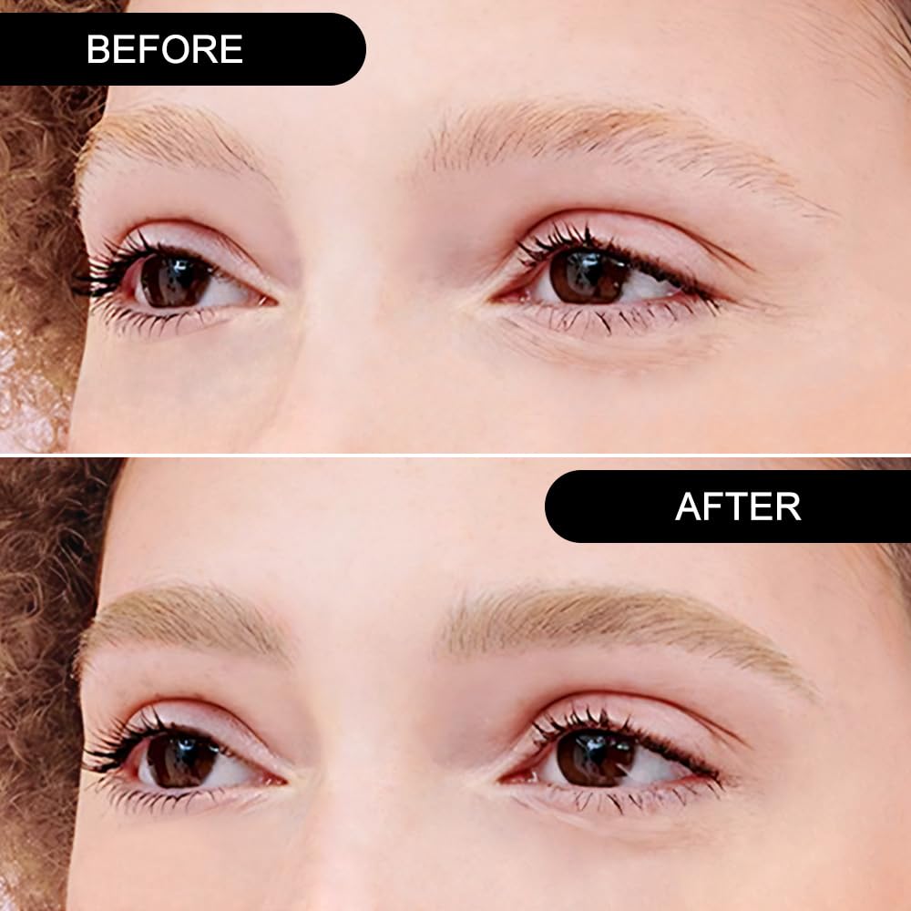 Eyebrow Powder Light Brown Kit,Eye Brow Powder for Women Long-Lasting Waterproof Two Colors Brow Filler Get Full Defined Natural Brows,Eyebrow Contour Palette with Double-ended Eyebrow Brush
