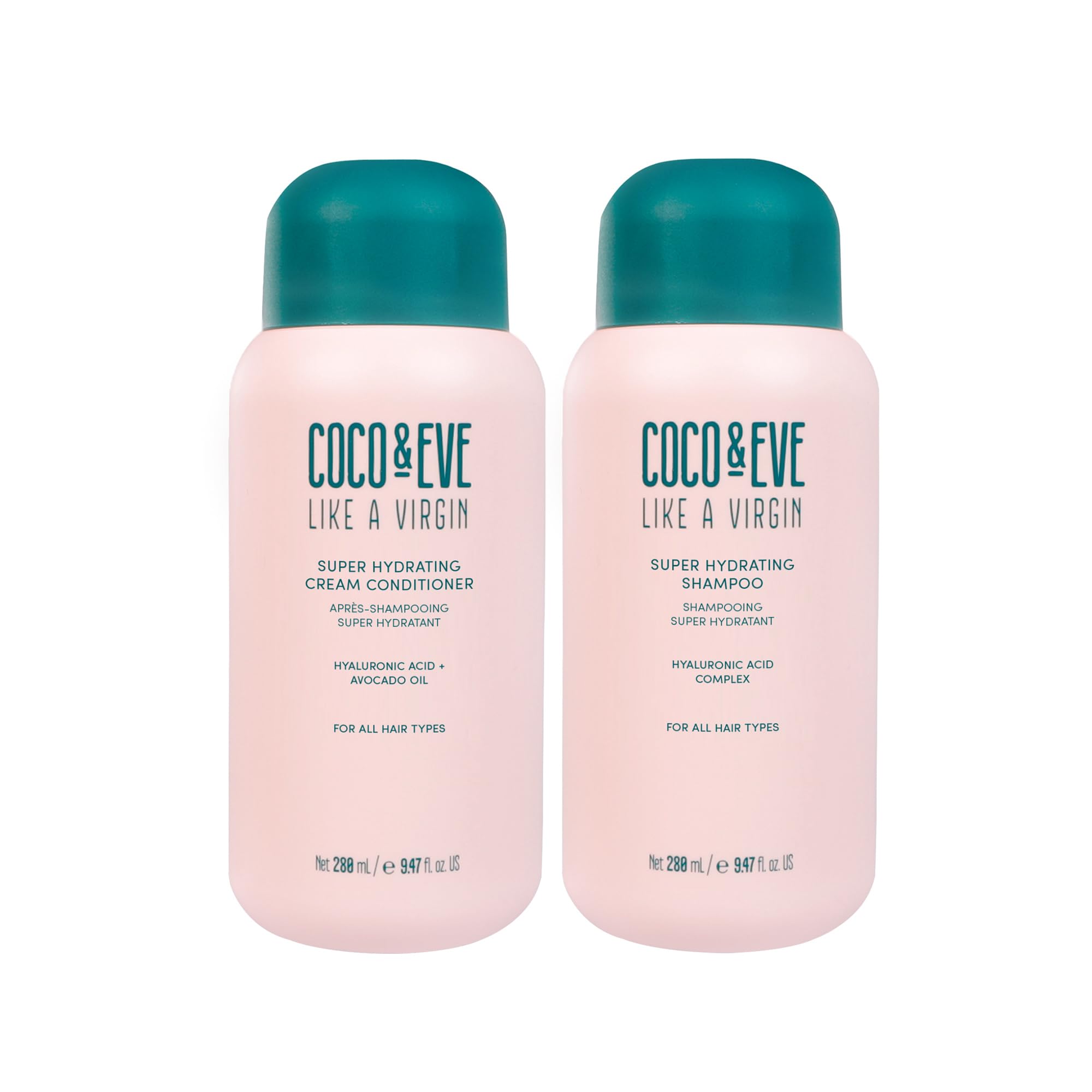 Coco & Eve Like a Virgin Shampoo & Conditioner Bundle Set - Natural, Sulfate free Hair Care with Argan Oil, Coconut and Avocado Oil | For Dry Damaged, Color Treated Hair | Anti Frizz (8.4 fl oz each)
