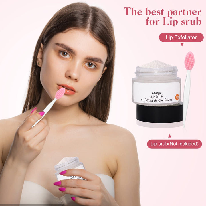 Lip Scrub Brush Lip Scrubber Tool Lip Exfoliator Brush Silicone Lip Brush Exfoliating Lip Brush Lip Scrub Tool for Dark Lips