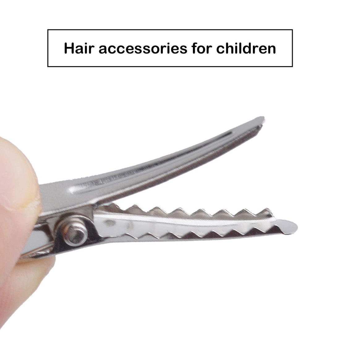 Alligator Hair Clips, 100 Pieces Silver Metal Alligator Hair Pins Teeth Bows Crocodile Hair Clips Holders Accessories for Hair Care, Arts & Crafts Projects, 30MM