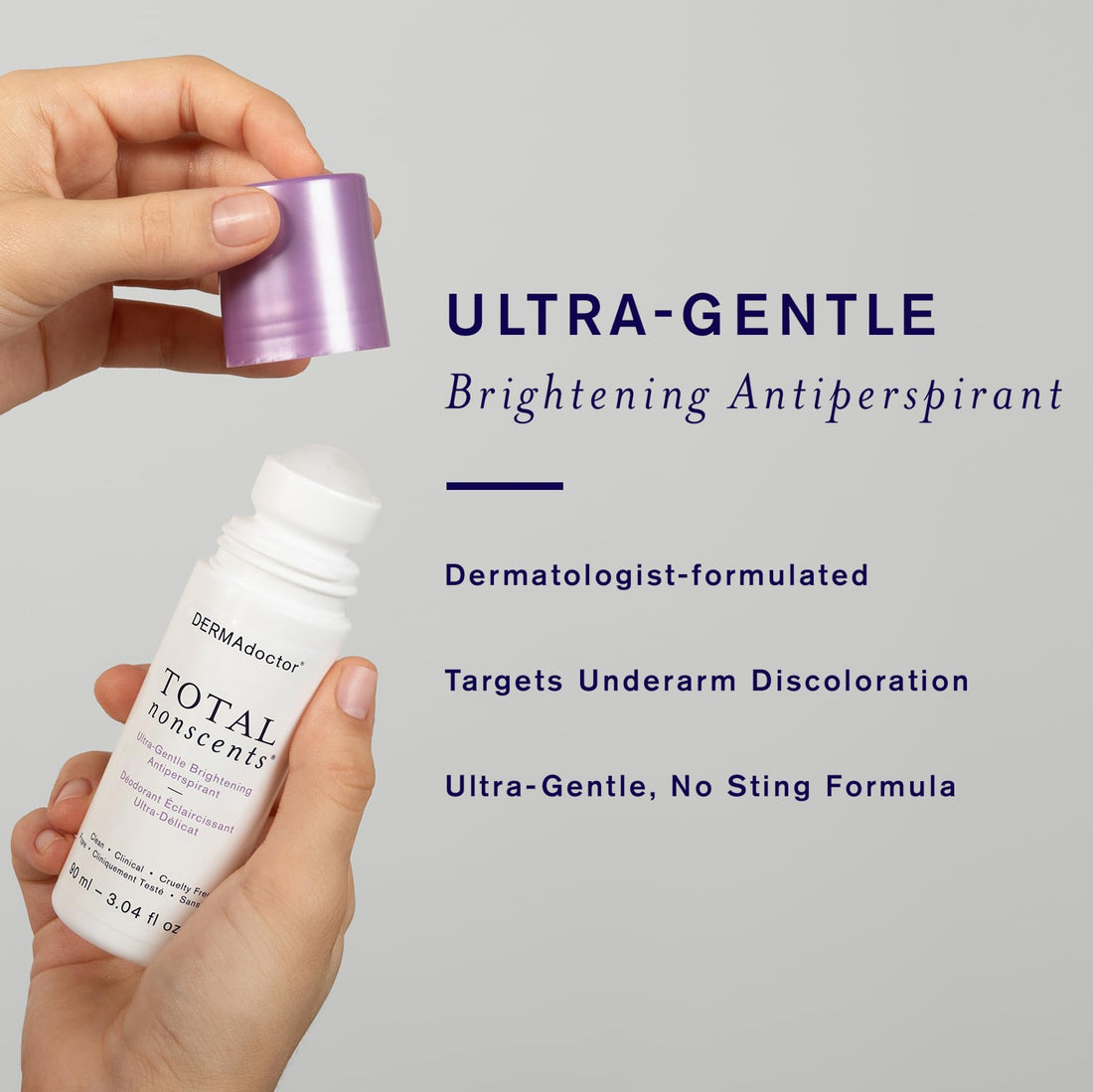 Dermadoctor Total Nonscents - Ultra - Gentle Brightening Antiperspirant 3 Oz / 90 Ml
