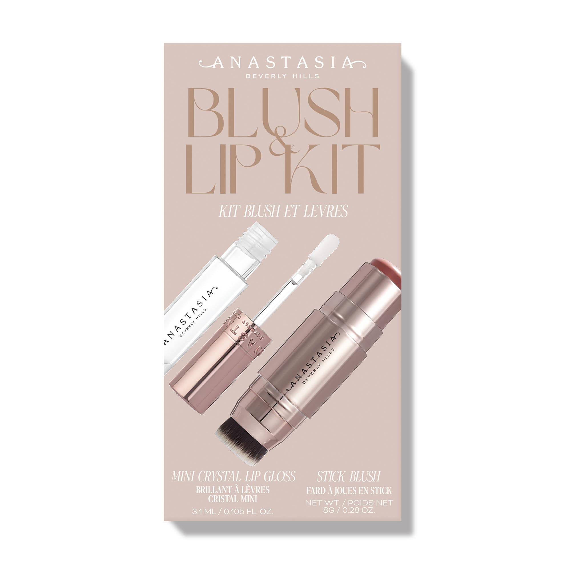 Anastasia Beverly Hills - Stick Blush & Mini Lipgloss Kit - Soft Rose/Crystal