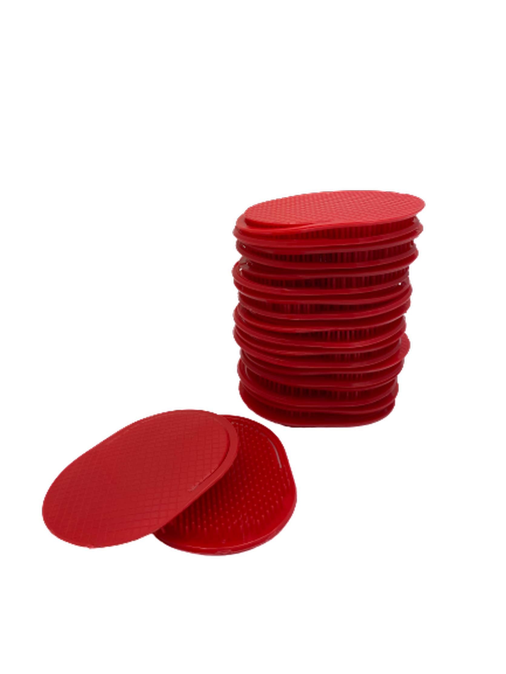 G.B.S Pocket Palm Brush, Portable Styling Comb, Massager for Men, Women and Pets Grooming Brush, Red, Pack of 20 Made in USA