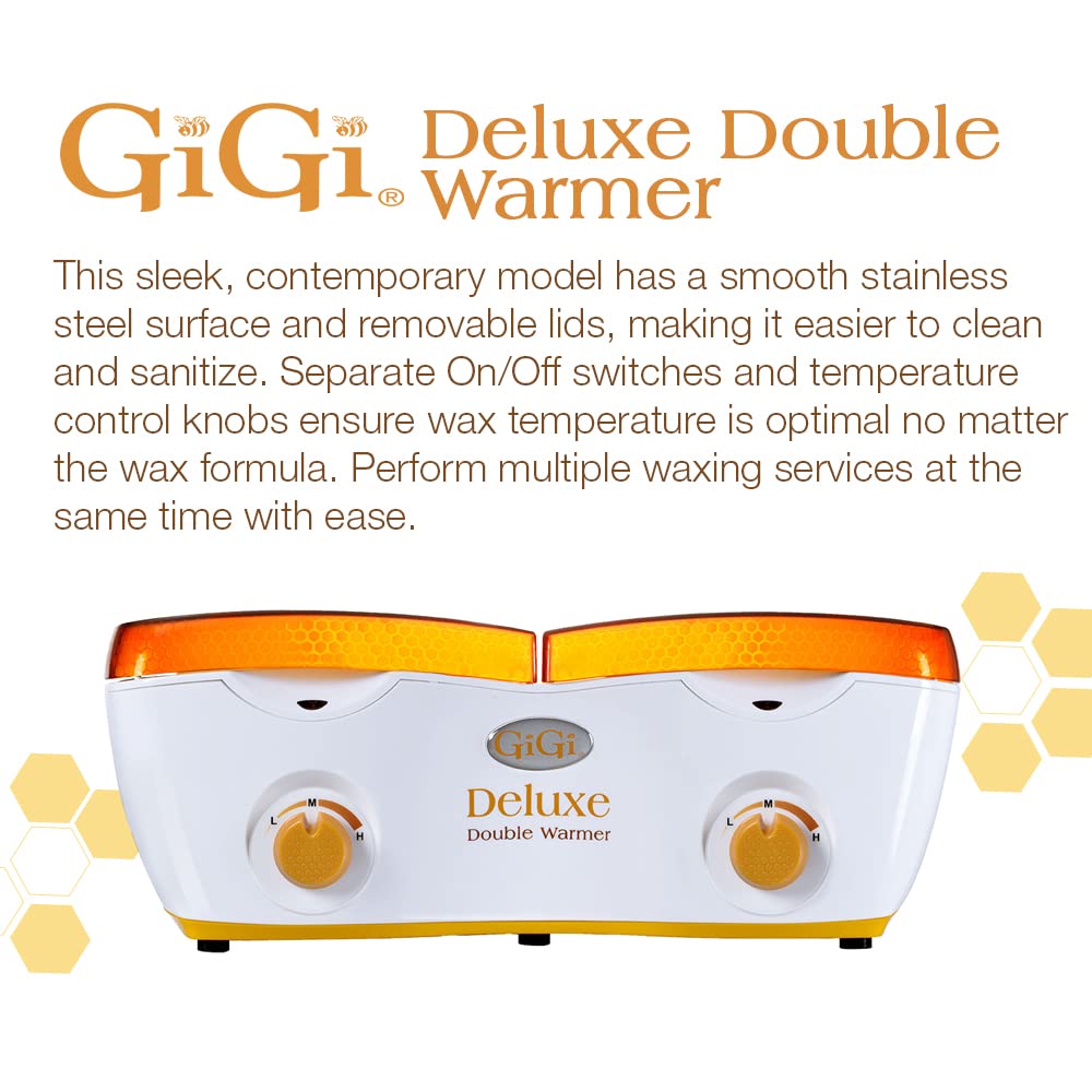 GiGi Deluxe Double Hair Removal Wax Warmer, 14 oz
