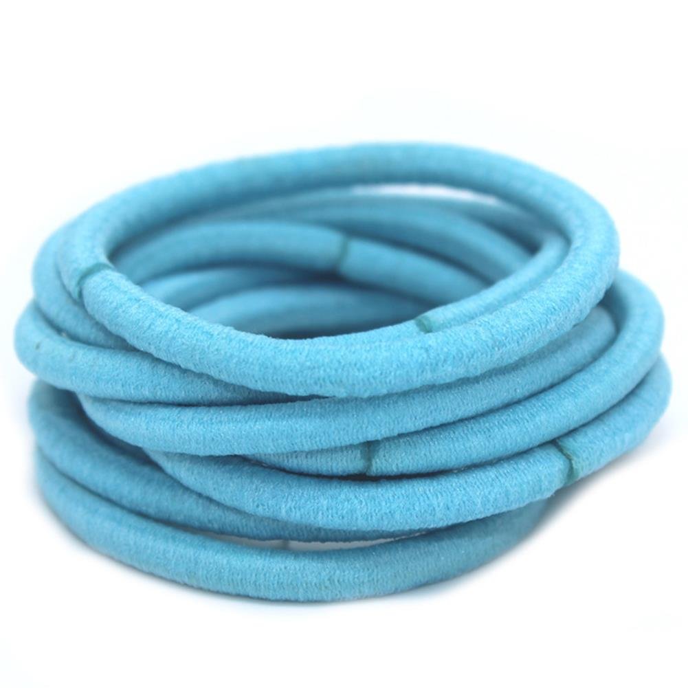 20 Pcs, Light Blue: La Tartelette 4 Mm Elastic Bands Hair Ties Children Rubber Hair Headbands - 20 Pcs (Light Blue)