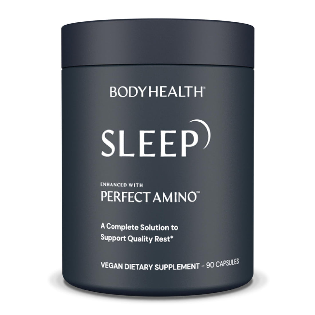 BodyHealth Sleep, Sleep Aid and Supplement for Adults with 3 mg Melatonin, Non-Habit Forming Pills Enhanced with PerfectAmino - 90 Capsules