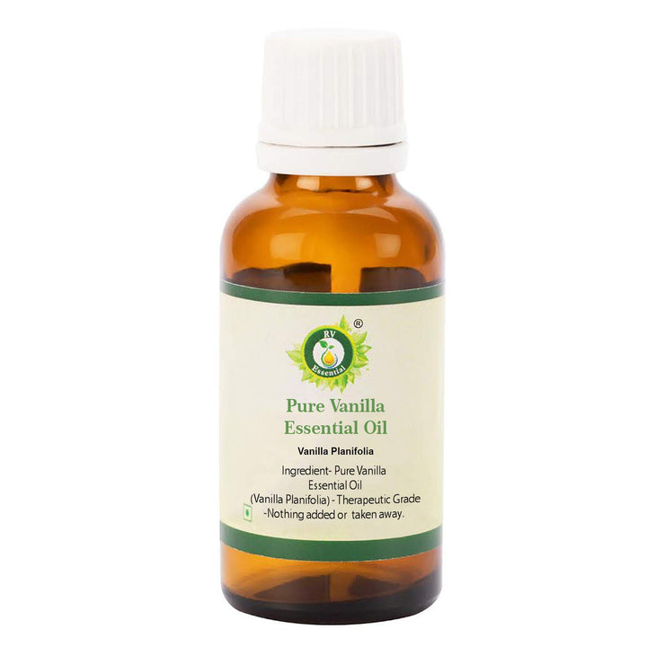 Vanilla Essential Oil | Vanilla Planifolia | for Fragrance | for Scent | for Body | for Massage | for Hair | for Skin | 100% Pure Natural | 30ml | 1.01oz by R V Essential
