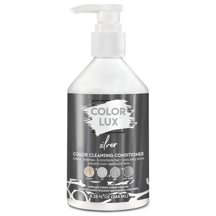 Color Lux Color Cleansing Conditioner, Silver, 3-in-1 Color Depositing Formula, Vegan, Sulfate-Free, Paraben-Free, 8.25 oz