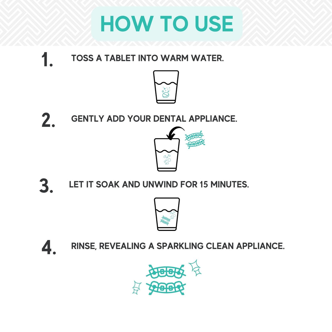 Retainer & Mouth Guard Cleaner Tablets - Mint Flavor Retainer Cleaner Tablets & Invisalign Cleaner - Denture Cleaning Tablets, Denture Cleaner, Aligners, Night Guard, Mouthguard Cleaners - 150 Count