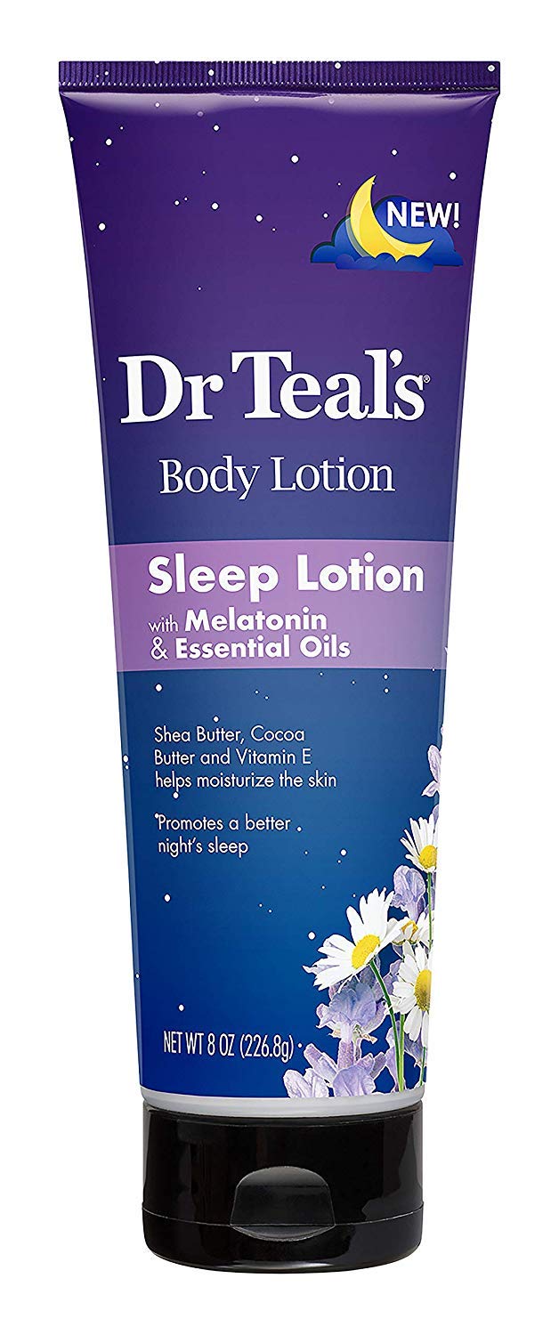 Dr Teal's Melatonin Sleep Lotion Gift Set (2 Pack, 8 oz ea.) - Nighttime Therapy Body Lotion Combines Shea & Cocoa Butter to Nourish and Protect Skin - Promotes Better Sleep