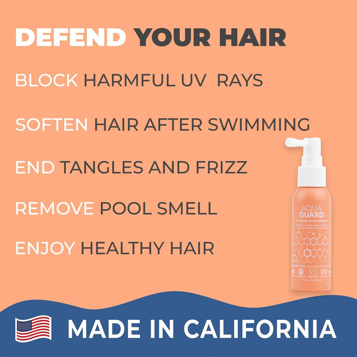 AquaGuard Travel Pack (Conditioner, Shampoo, Detangler, packets of Pre-swim Hair Defense)