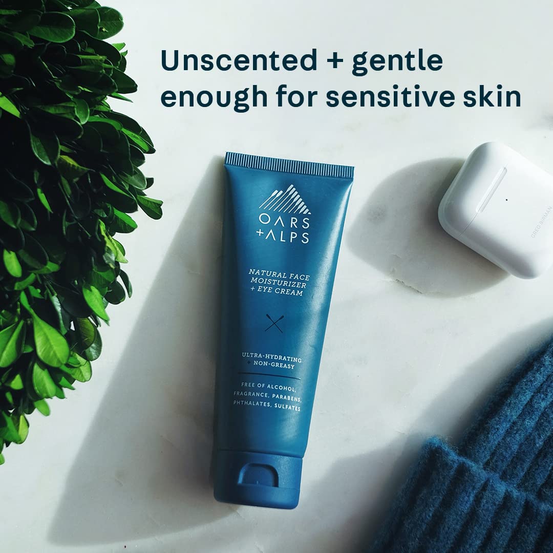 Oars + Alps Face Moisturizer and Eye Cream, Easter Basket Stuffer, Hydrates Skin with Shea Butter and Jojoba Oil, Anti Aging, Vegan and Gluten Free