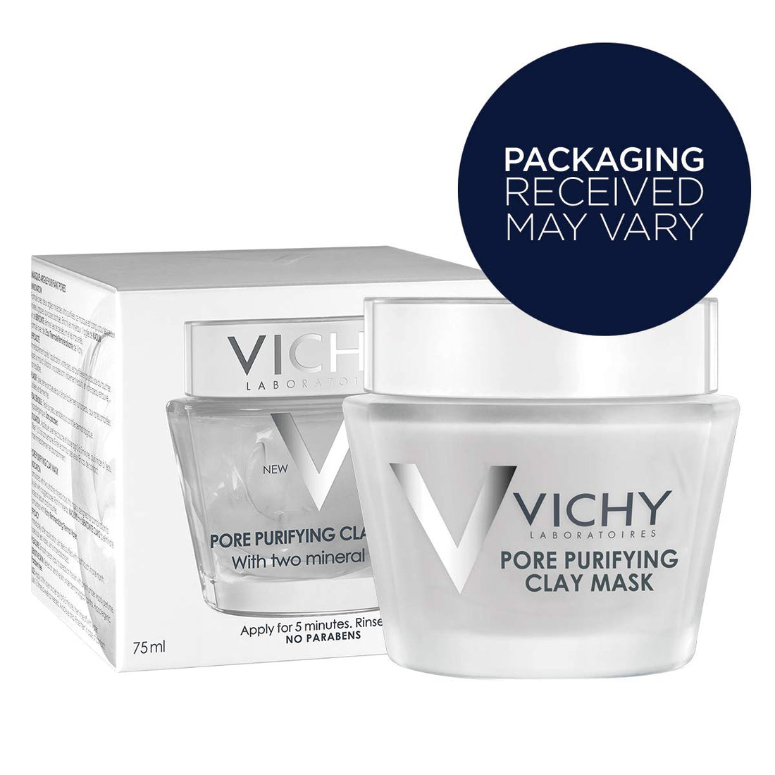 Vichy Pore Purifying Clay Face Mask with Aloe Vera, Pore Minimizer for Face, Multi-Masking Deep Pore Cleanser, Paraben-Free, 2.53 Fl Oz (Pack of 1)